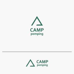 baku_modokiさんのキャンプサイト「CAMP pomping」のロゴへの提案