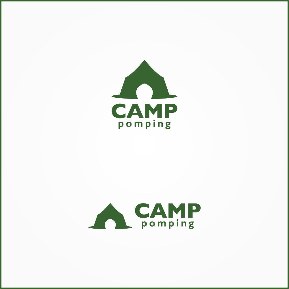 キャンプサイト「CAMP pomping」のロゴ