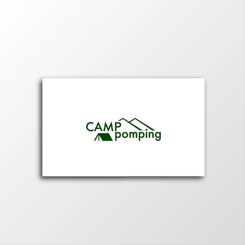 キャンプサイト「CAMP pomping」のロゴ