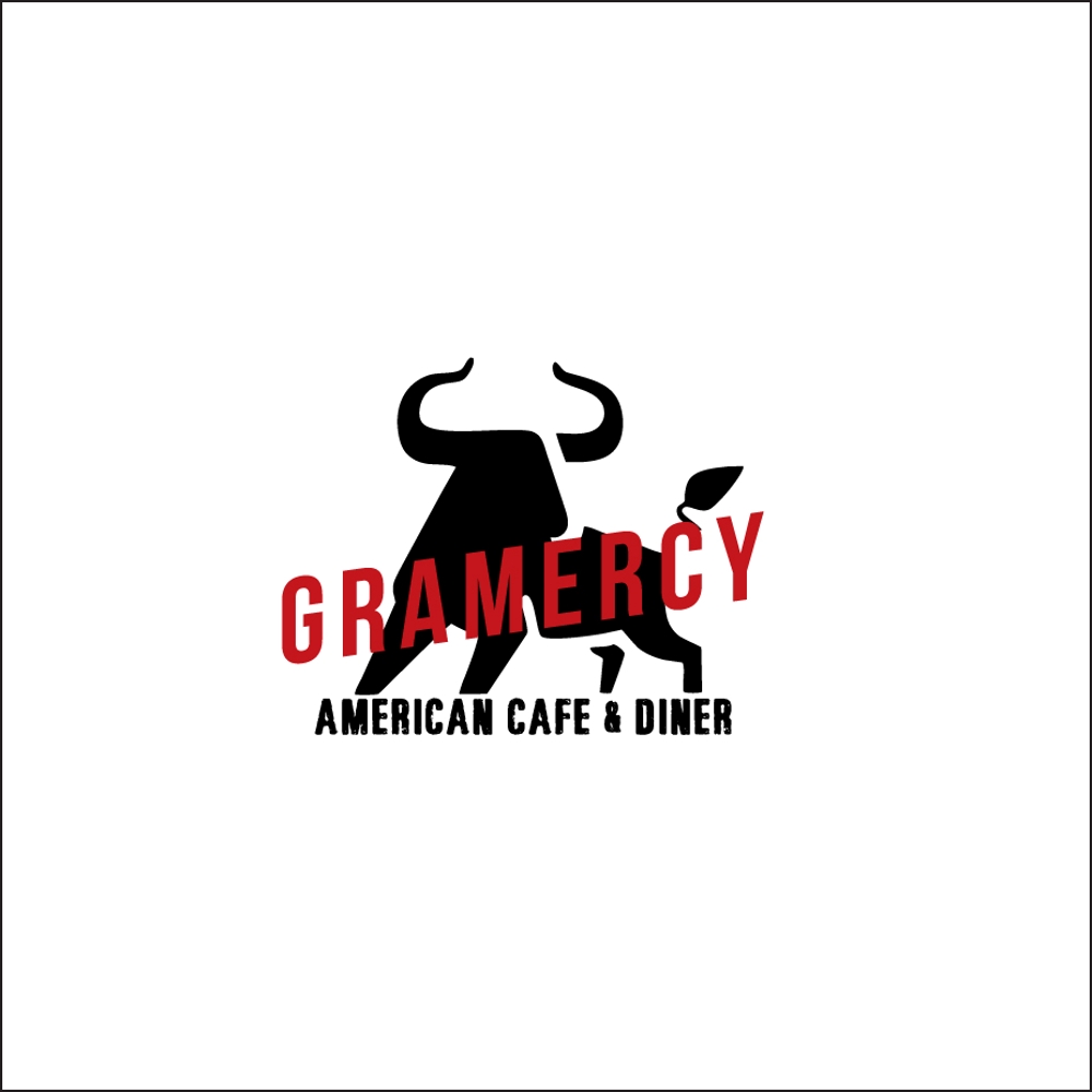 アメリカンカフェダイナーのキャラクター  ロゴ