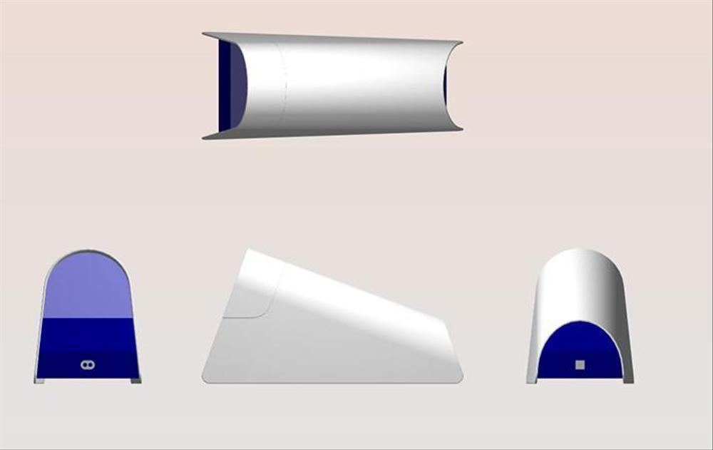 【プロダクトデザイン・3D】水が流れる敷きパッドの本体(外観のみ)デザイン