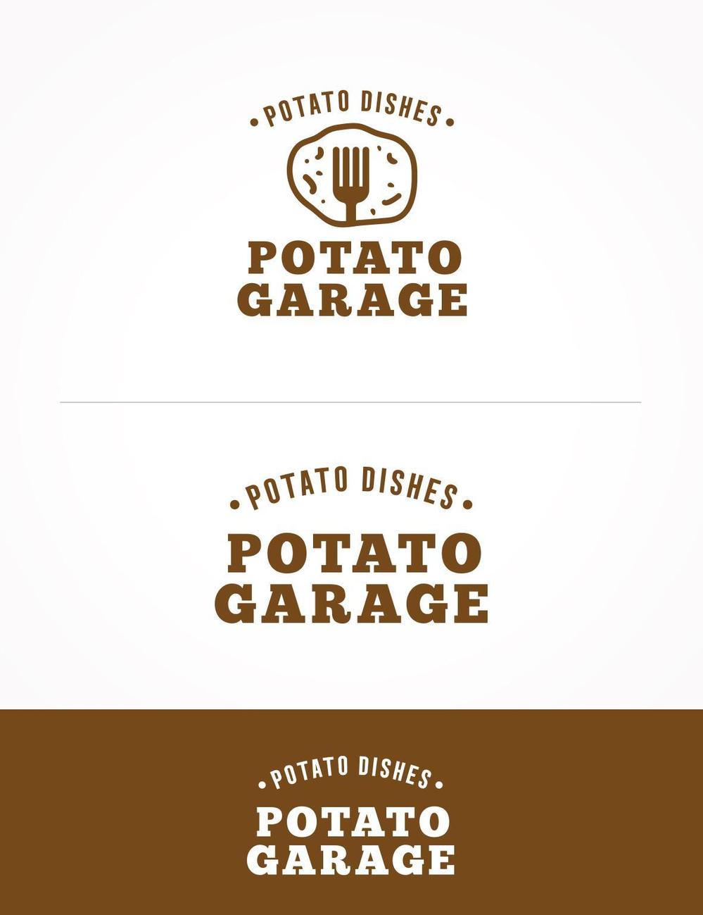 ジャガイモ料理専門キッチンカー「POTATO GARAGE」のロゴ