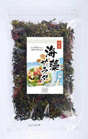 MoMo (plus_nekonote)さんの乾燥海藻サラダのラベルデザインへの提案