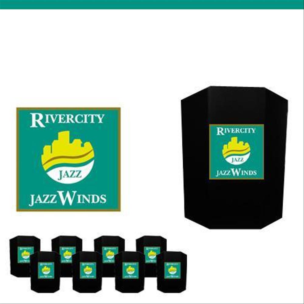 Wind Jazz Orchestra 「Rivercity Jazz Winds」 のロゴ制作