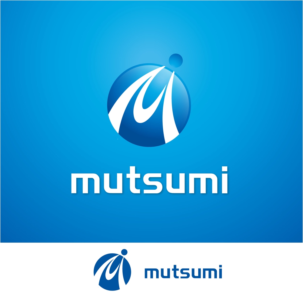 「mutsumi」のロゴ作成