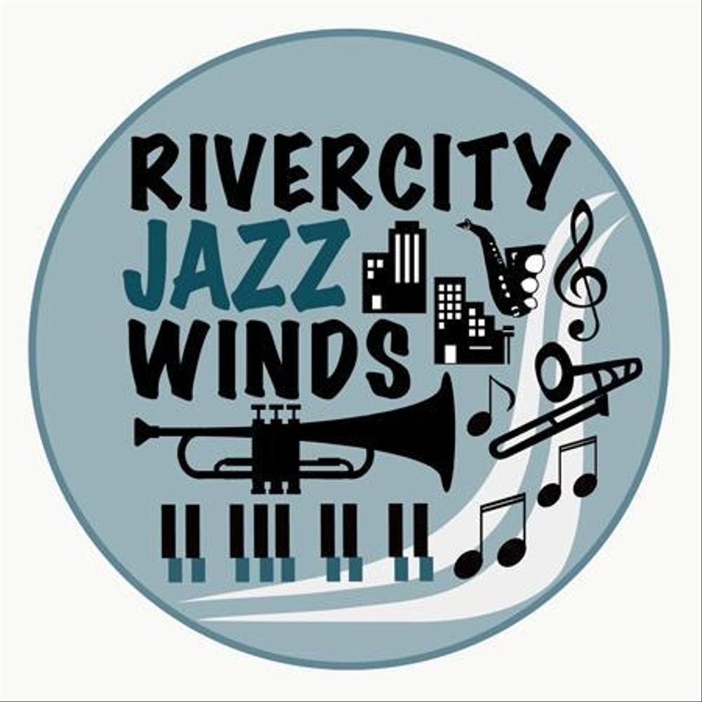 Wind Jazz Orchestra 「Rivercity Jazz Winds」 のロゴ制作