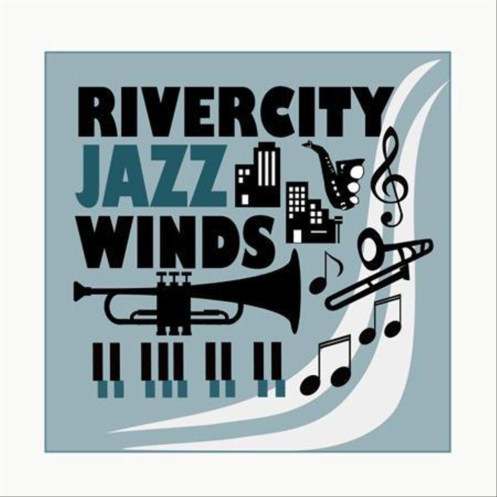 Wind Jazz Orchestra 「Rivercity Jazz Winds」 のロゴ制作