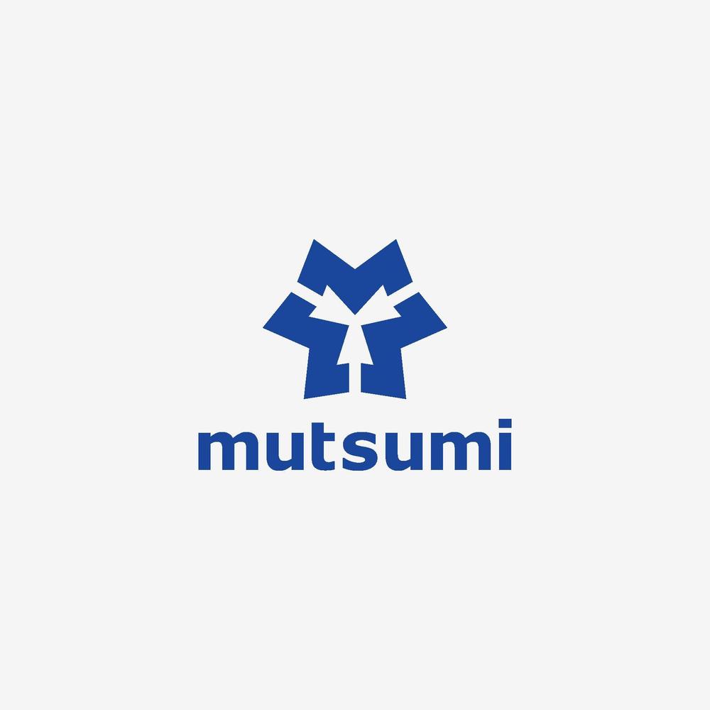 「mutsumi」のロゴ作成