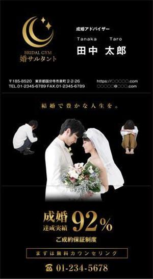 curry-man ()さんのBRIDAL GYM「婚サルタント」の名刺サイズの三つ折りチラシへの提案