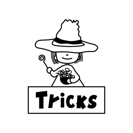 c-k-a-r-d-h (c-k-a-r-d-h)さんの園芸・手芸の複合店「Tricks」のロゴ・キャラデザインへの提案