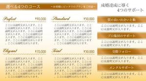 mimi (mi_mi7)さんのBRIDAL GYM「婚サルタント」の名刺サイズの三つ折りチラシへの提案