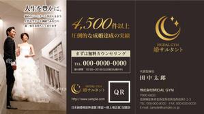 Chirara (chirara)さんのBRIDAL GYM「婚サルタント」の名刺サイズの三つ折りチラシへの提案