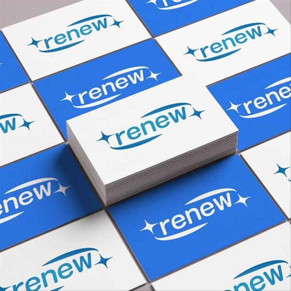 新会社「renew」のロゴ　～磨き・再生の内装業～