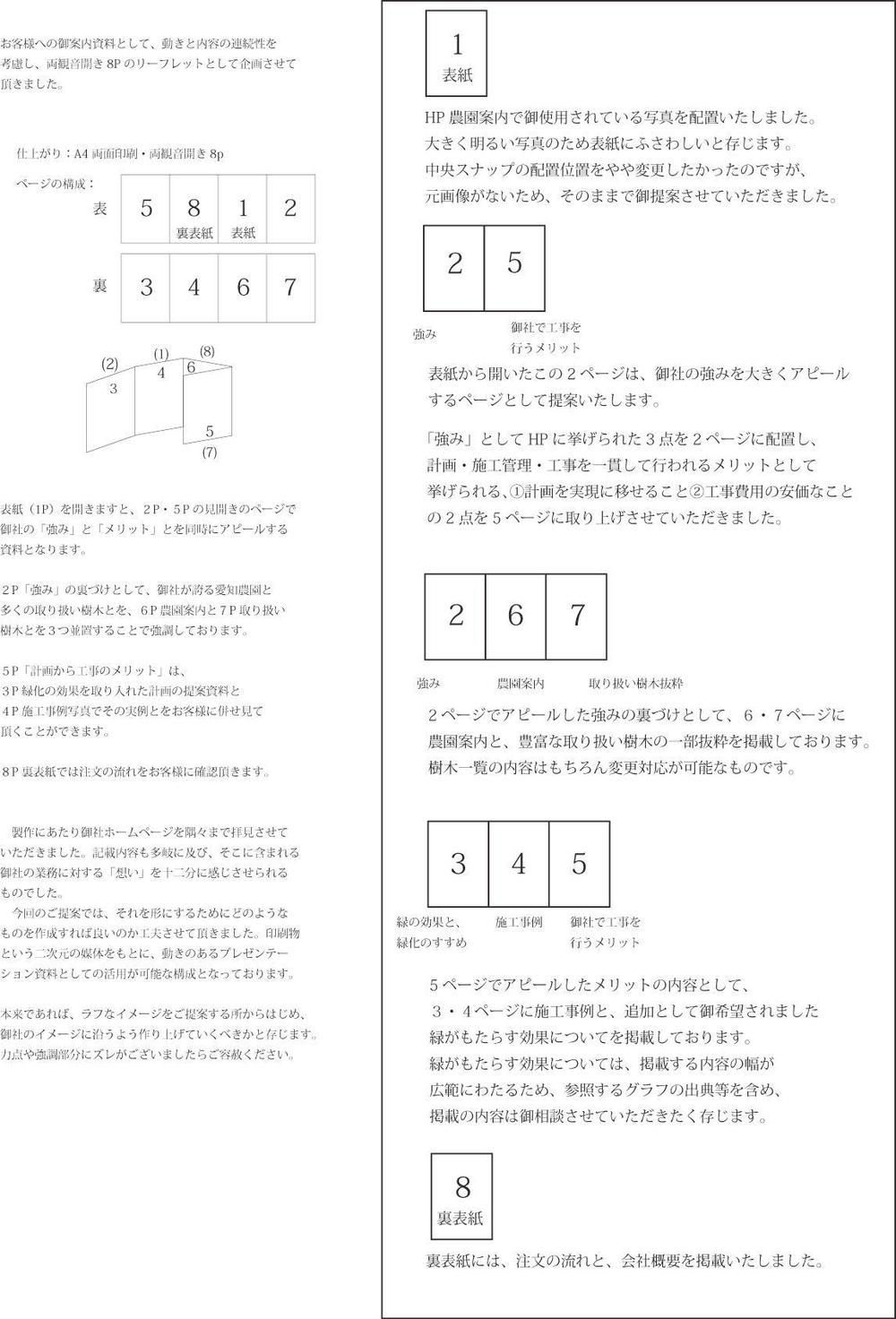 植物を扱う会社の会社案内、カタログ制作