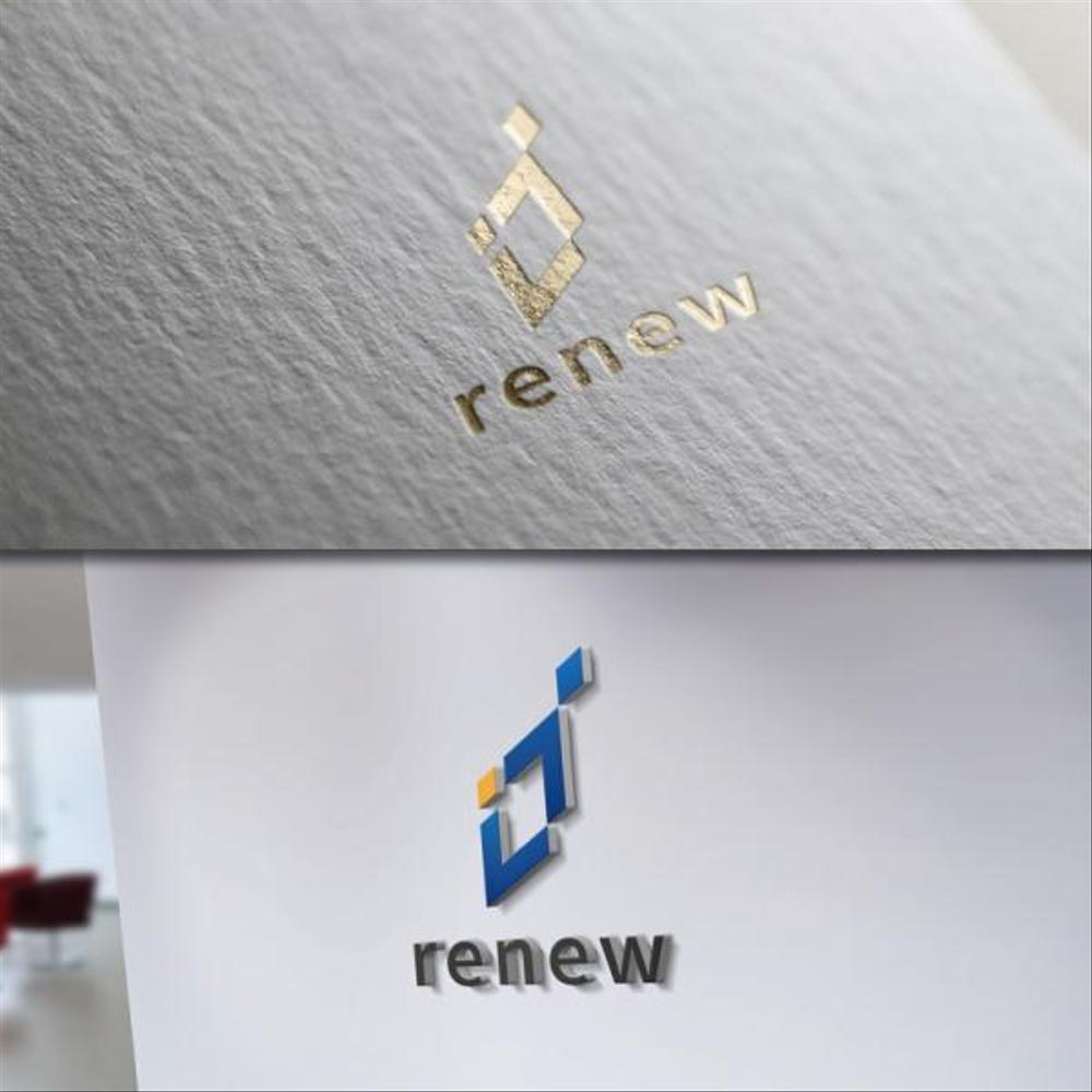 新会社「renew」のロゴ　～磨き・再生の内装業～