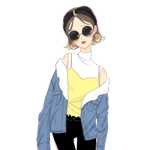 井上杏 (inoue_an)さんの若い女性のファッションを紹介していくSNS用アカウントのアイコンイラスト作成への提案