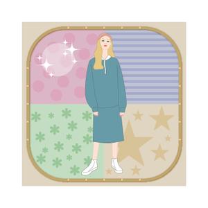 yuri-su (yuri-su)さんの若い女性のファッションを紹介していくSNS用アカウントのアイコンイラスト作成への提案