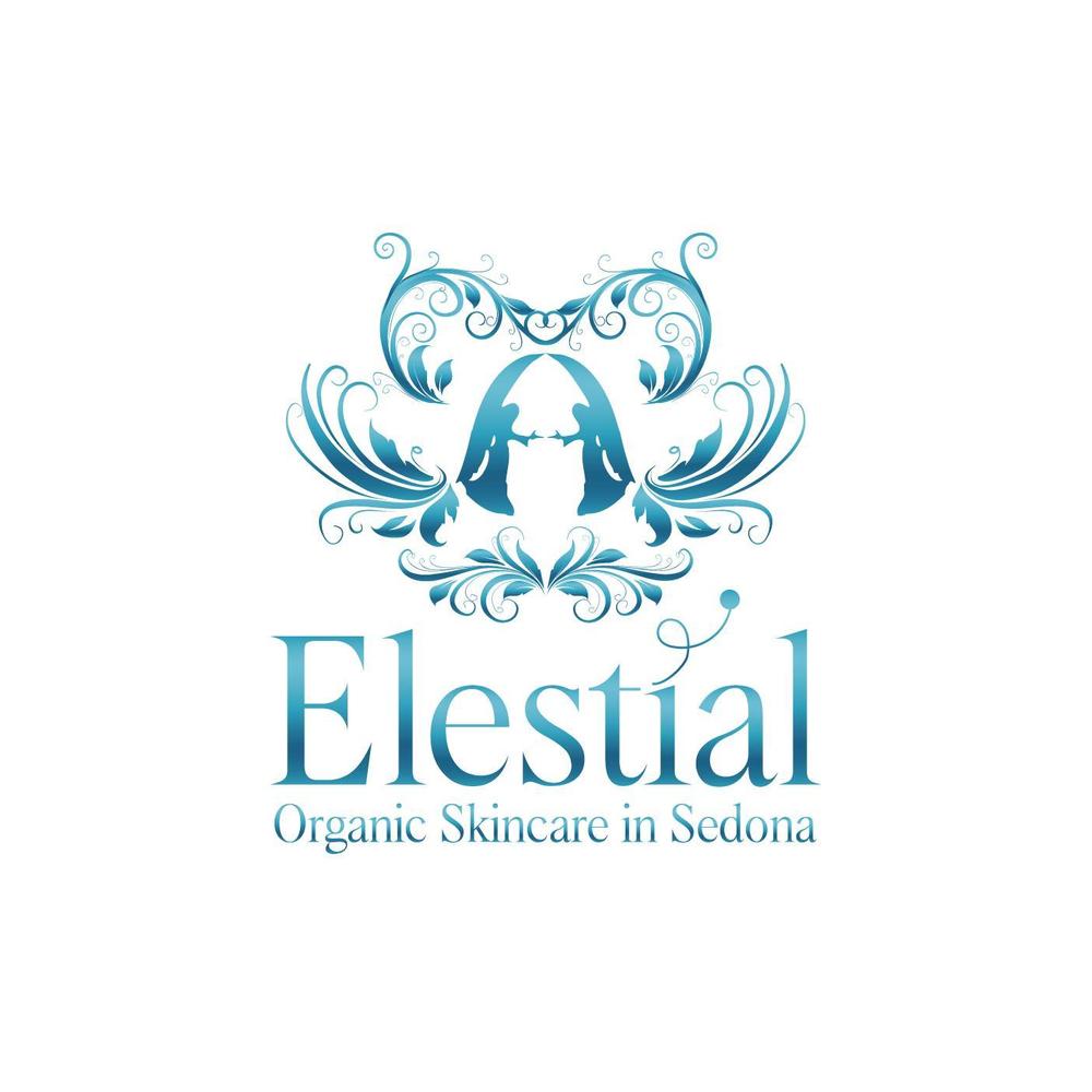 「Elestial」ロゴ＆マークのデフォルメ作業（商標登録なし）