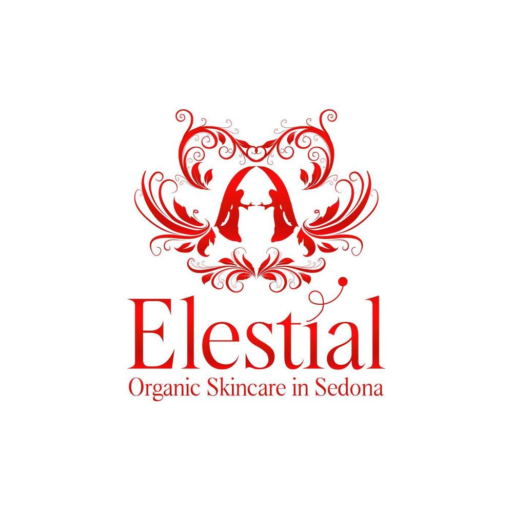 「Elestial」ロゴ＆マークのデフォルメ作業（商標登録なし）