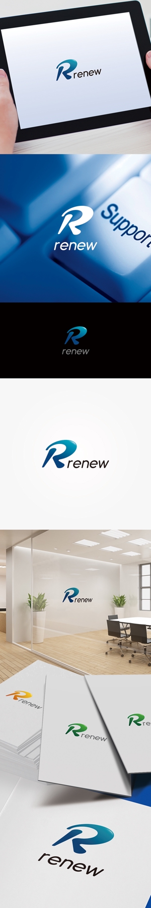 kino (labokino)さんの新会社「renew」のロゴ　～磨き・再生の内装業～への提案