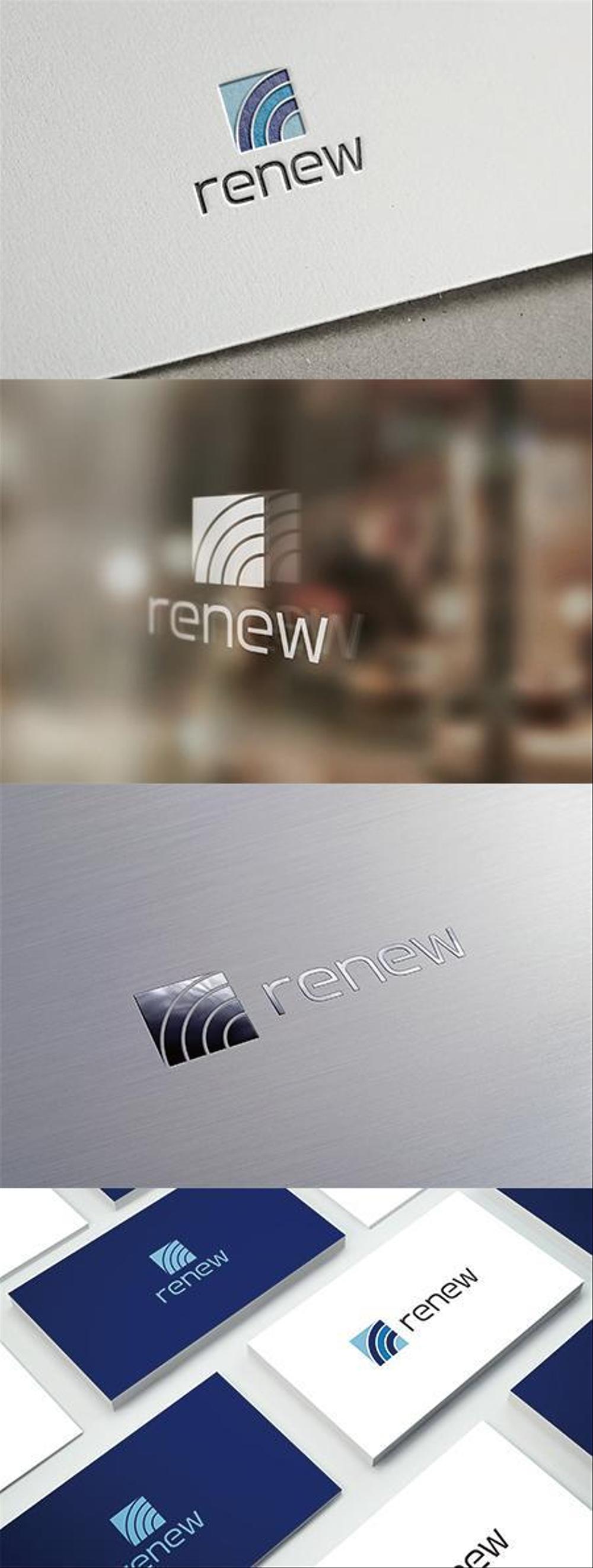 新会社「renew」のロゴ　～磨き・再生の内装業～
