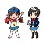 kamios (kamios)さんの野球のマネージャー2人のキャラクターデザイン募集への提案