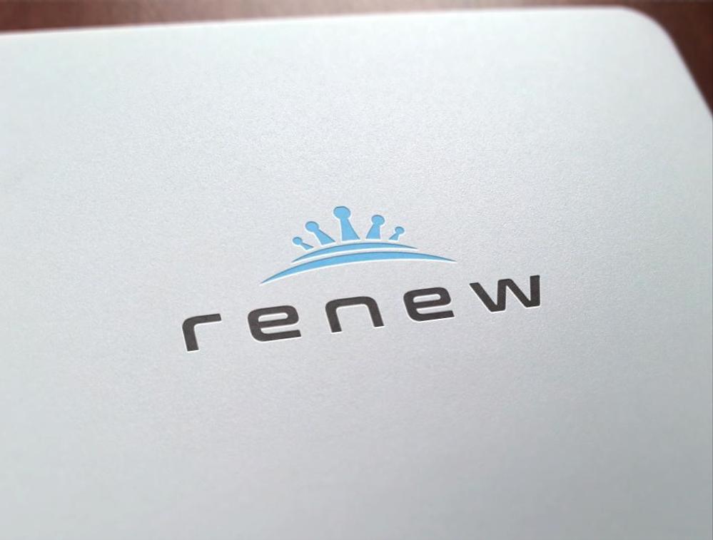 新会社「renew」のロゴ　～磨き・再生の内装業～