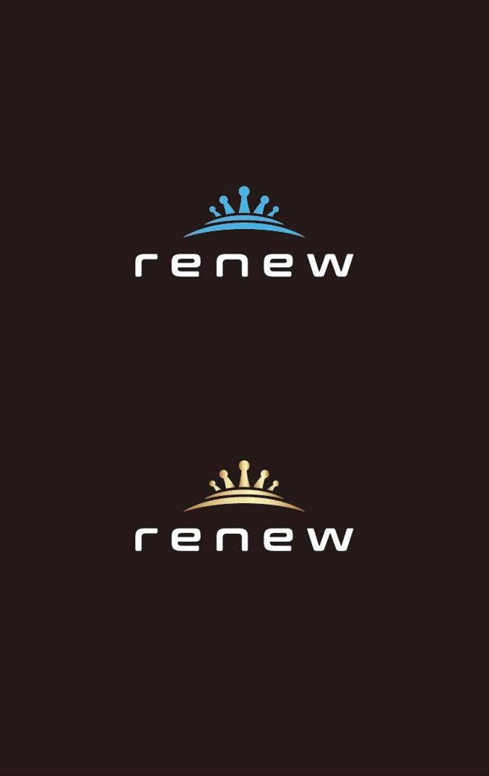 新会社「renew」のロゴ　～磨き・再生の内装業～