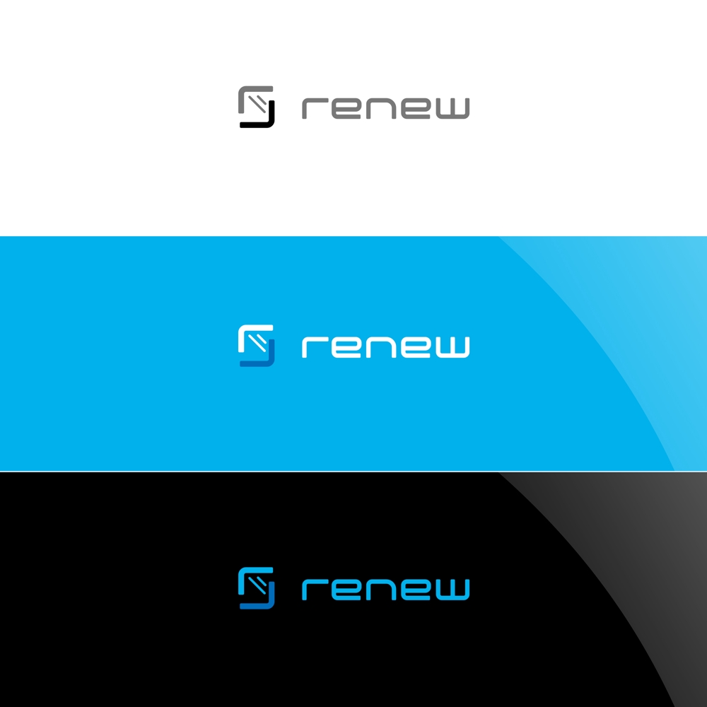 新会社「renew」のロゴ　～磨き・再生の内装業～