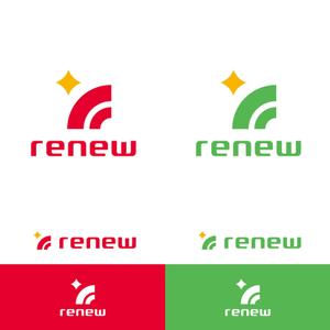 Mr-P (Mr-P)さんの新会社「renew」のロゴ　～磨き・再生の内装業～への提案