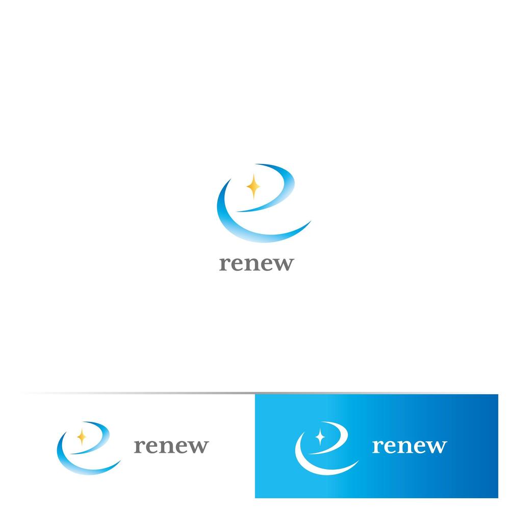 新会社「renew」のロゴ　～磨き・再生の内装業～