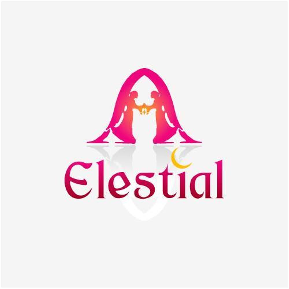 「Elestial」ロゴ＆マークのデフォルメ作業（商標登録なし）