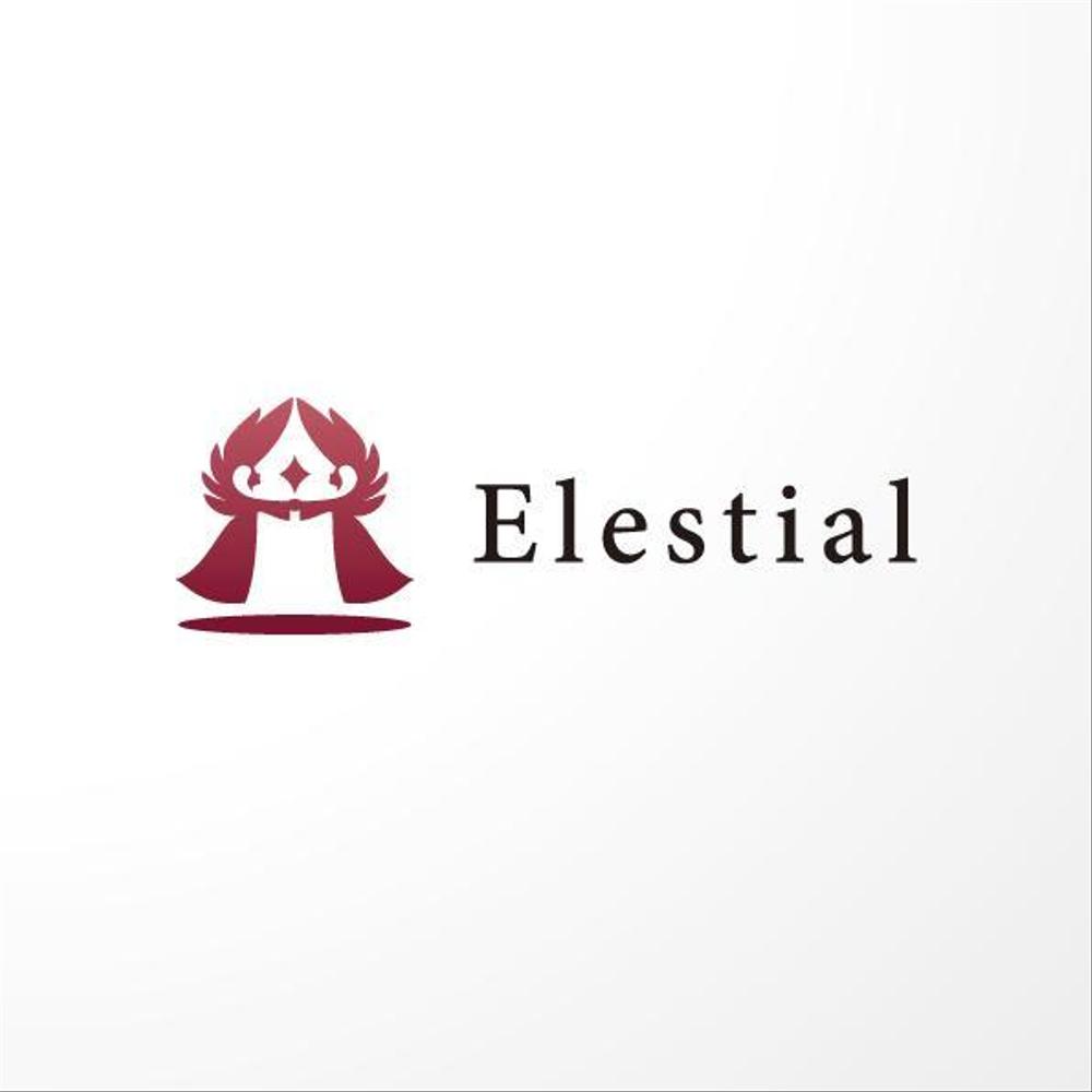 「Elestial」ロゴ＆マークのデフォルメ作業（商標登録なし）