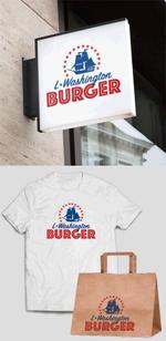 vimgraphics (vimgraphics)さんの帆船をモチーフにしたアメリカンハンバーガーショップ「L・ワシントンバーガー」のロゴへの提案