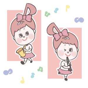 おみまる　みずか (omirinyo-kabu)さんの吹奏楽部の”ゆるキャラ”デザイン大募集！！への提案