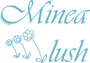石崎 コウ (kou3479c)さんのマツエクサロン『Minea lush』のロゴへの提案