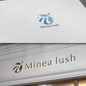 late_design ()さんのマツエクサロン『Minea lush』のロゴへの提案