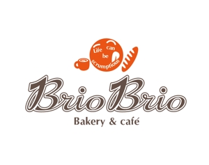 mowmow-house (momozow1219)さんのカリフォルニアにオープン予定のカフェ「Brio Brio」のロゴへの提案
