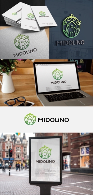 drkigawa (drkigawa)さんの新規に立ち上げる外構工事会社「MIDOLiNO」のロゴマーク作成依頼への提案