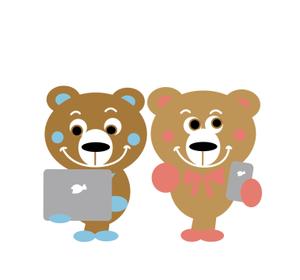 Tomyammy ()さんの女性向けバイト募集サイトのクマのキャラクターデザインへの提案