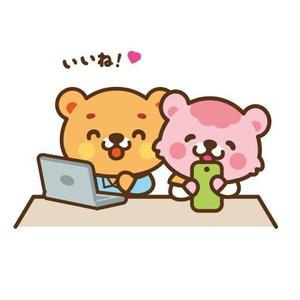 D-Cafe　 (D-Cafe)さんの女性向けバイト募集サイトのクマのキャラクターデザインへの提案