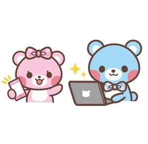 Q-Design (cats-eye)さんの女性向けバイト募集サイトのクマのキャラクターデザインへの提案