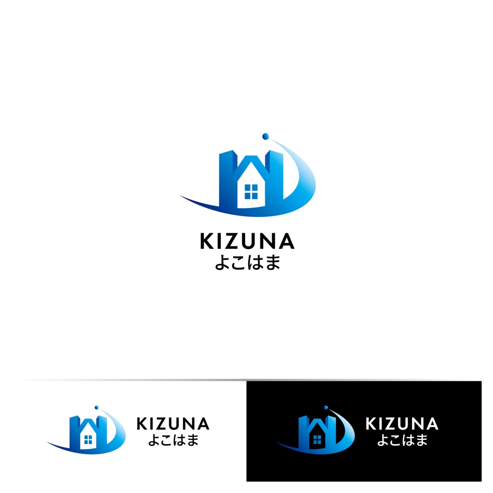 不動産会社「KIZUNAよこはま」のロゴ（ロゴ・名刺・会社紹介等に利用）