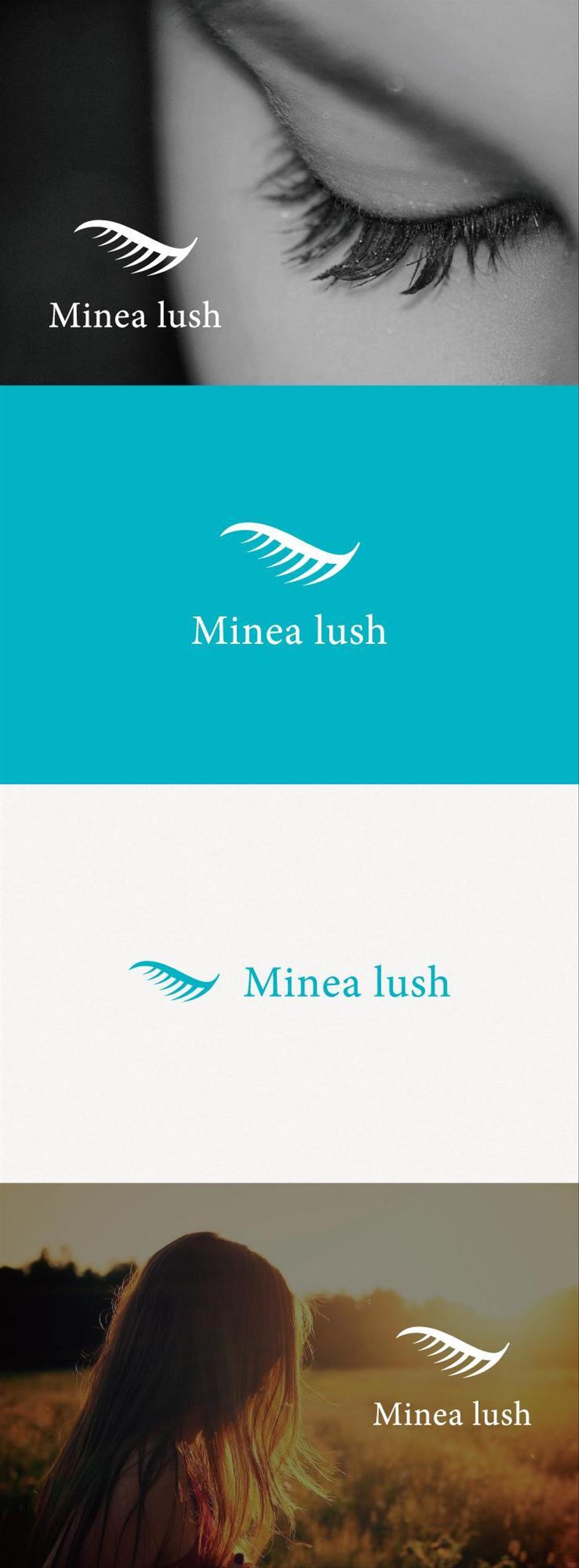 マツエクサロン『Minea lush』のロゴ