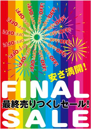 NISHIさんのカジュアルアパレルショップのサマーセール用ポスターへの提案
