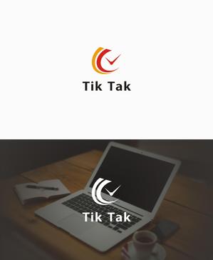 はなのゆめ (tokkebi)さんのスピーディーなサービスを約束する「tik-tak.jp」ロゴ（東南アジア人向け）への提案