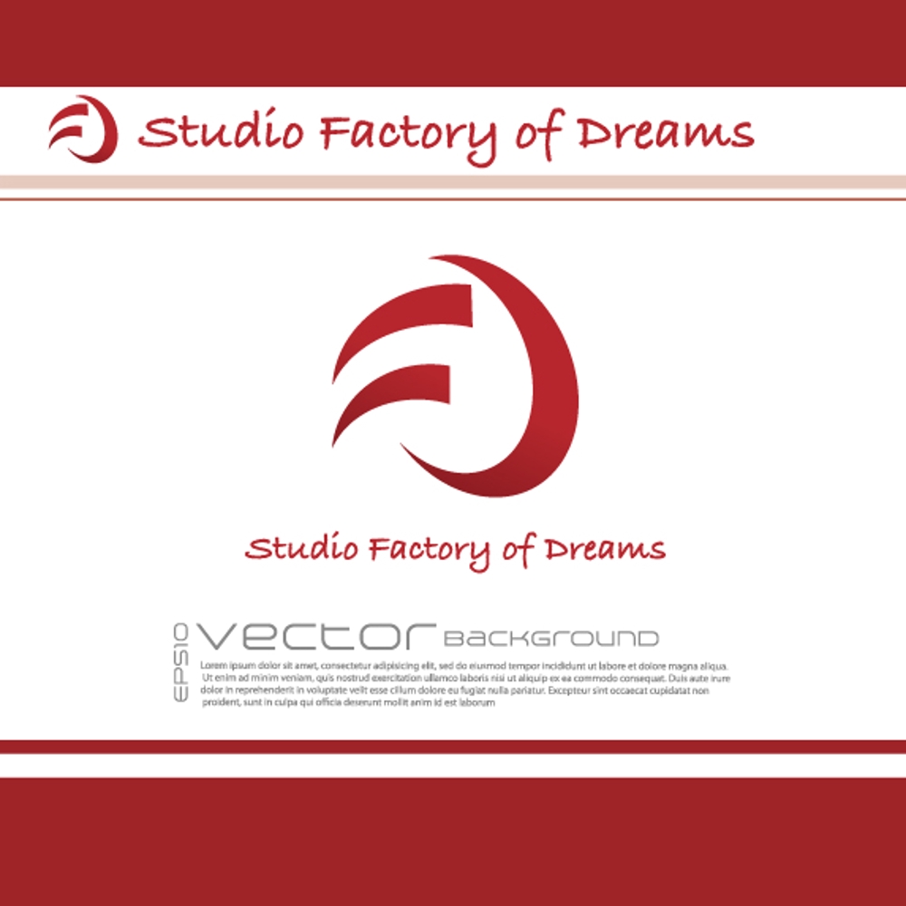 ダンス・音楽・アート・ミュージカル教室　「Studio Factory of Dreams」のロゴの作成