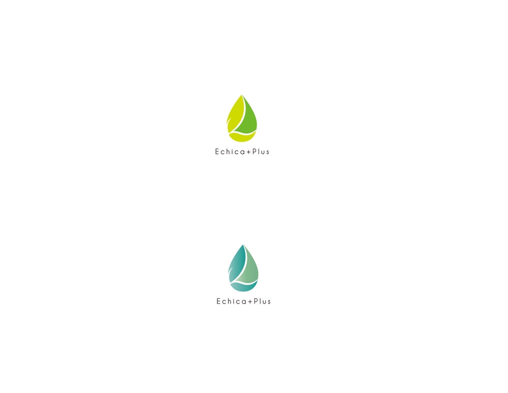 リラクゼーション・カフェ複合サロン「Echica➕Plus」のロゴ