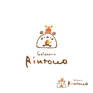 恵りこ (tampopohouse1128)さんのオーガニックジェラートショップ「Gelateria RIntocco」のロゴへの提案