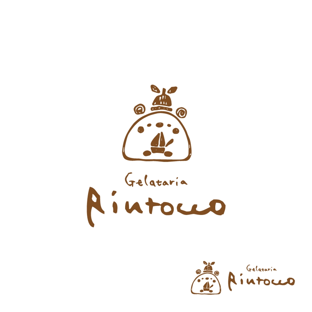 オーガニックジェラートショップ「Gelateria RIntocco」のロゴ